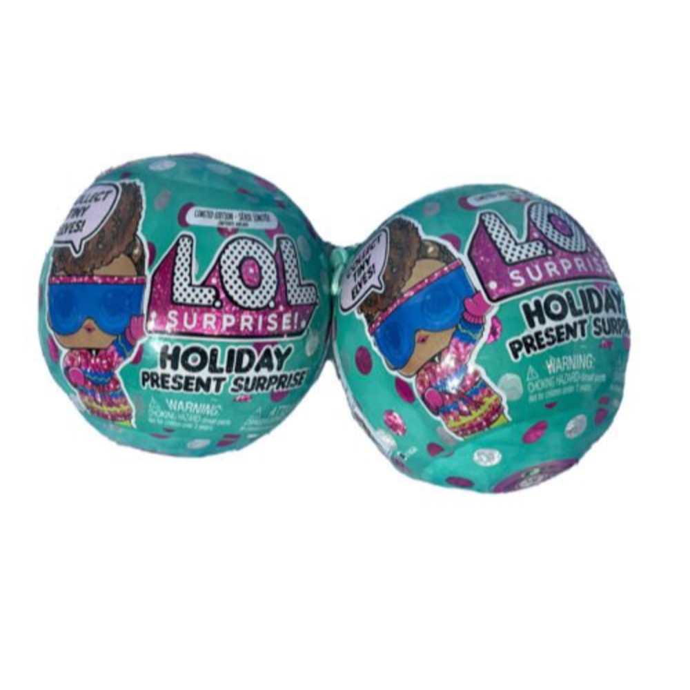 2x LOL Surprise Holiday Present Limited Edition Doll with Tiny Elf Ball - NEW
